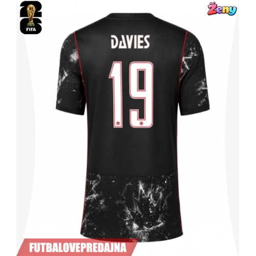 Lacne Ženy Futbalové dres Kanada Alphonso Davies #19 MS 2026 Krátky Rukáv - Preč